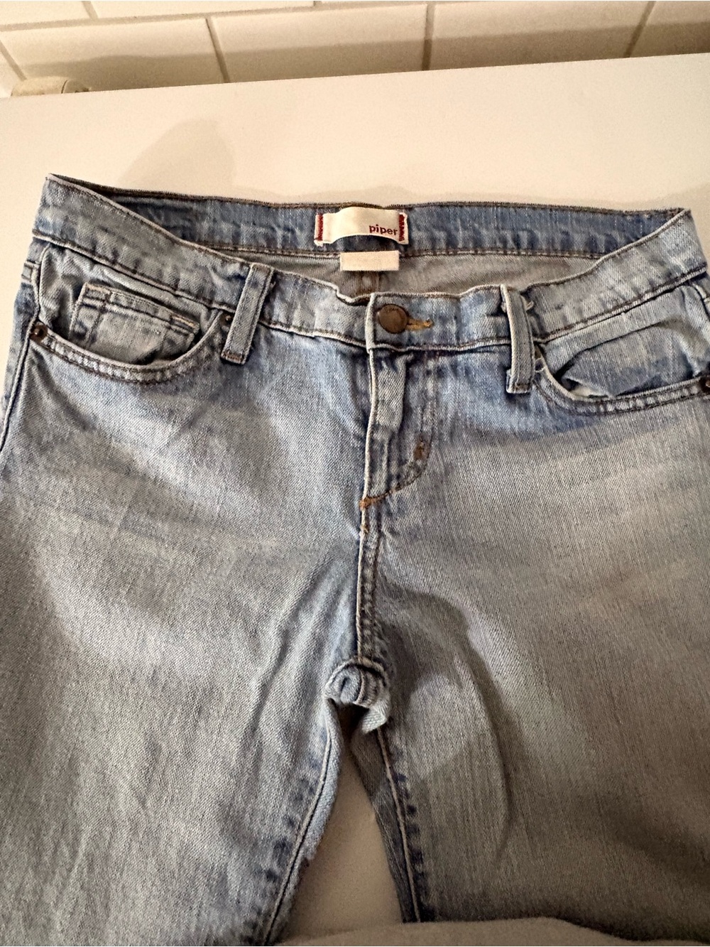 Piper Light Wash Skinny Jeans - Pale Blue Denim
